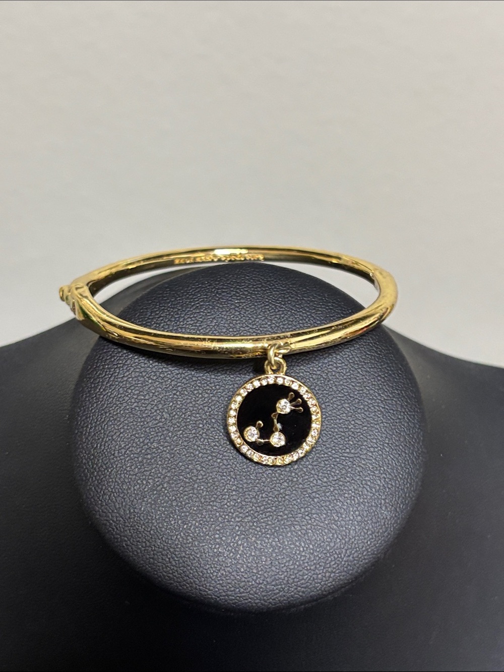 Kate Spade Gold Tone Scorpio Horoscope Charm Social Butterfly Bangle Bracelet